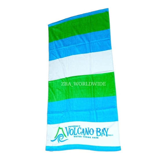 Universal Studios Volcano Bay Striped Beach Towel - Picture 1 of 3